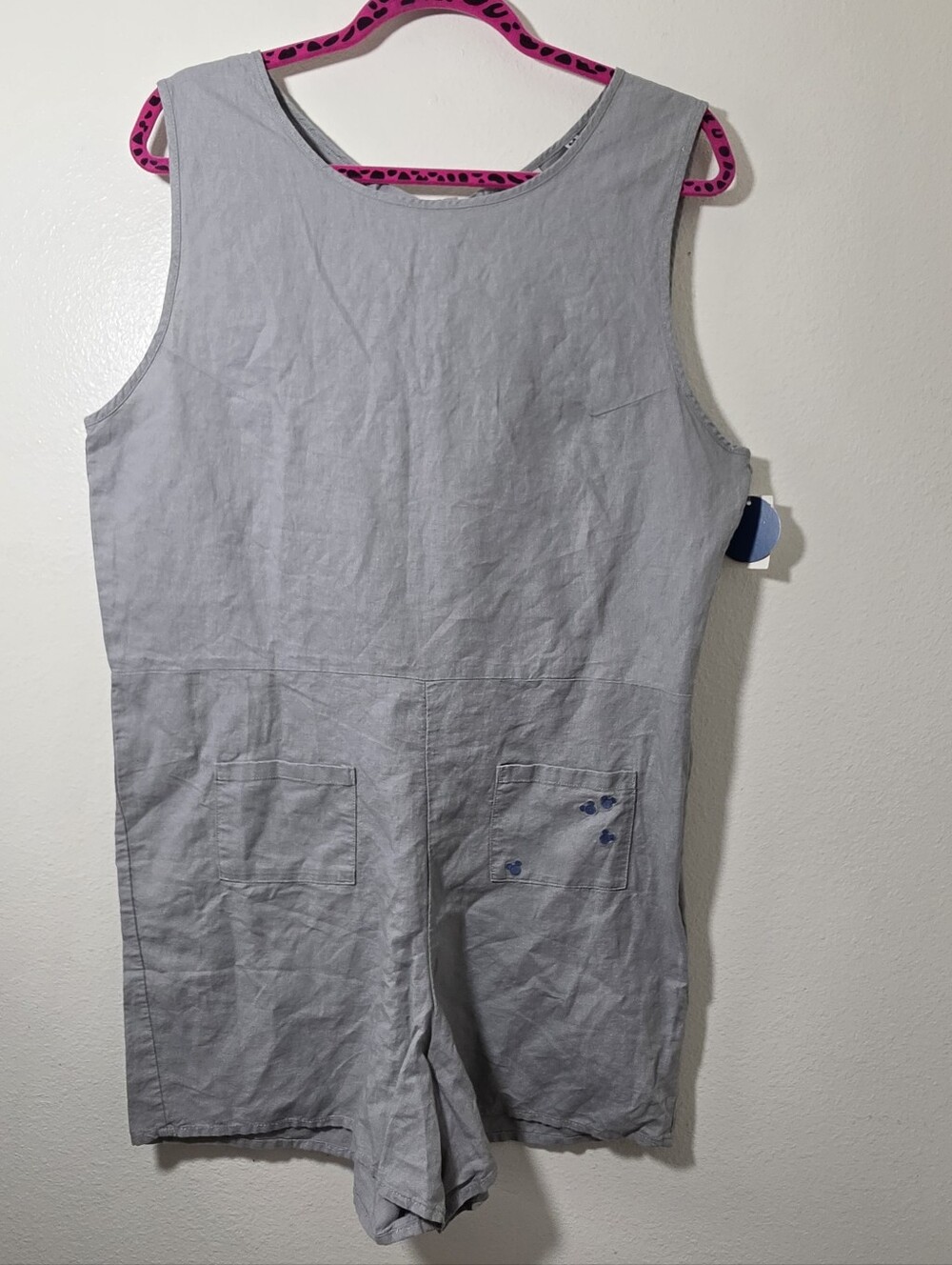 Junk Food x Disney gray linen-blend rompe XL